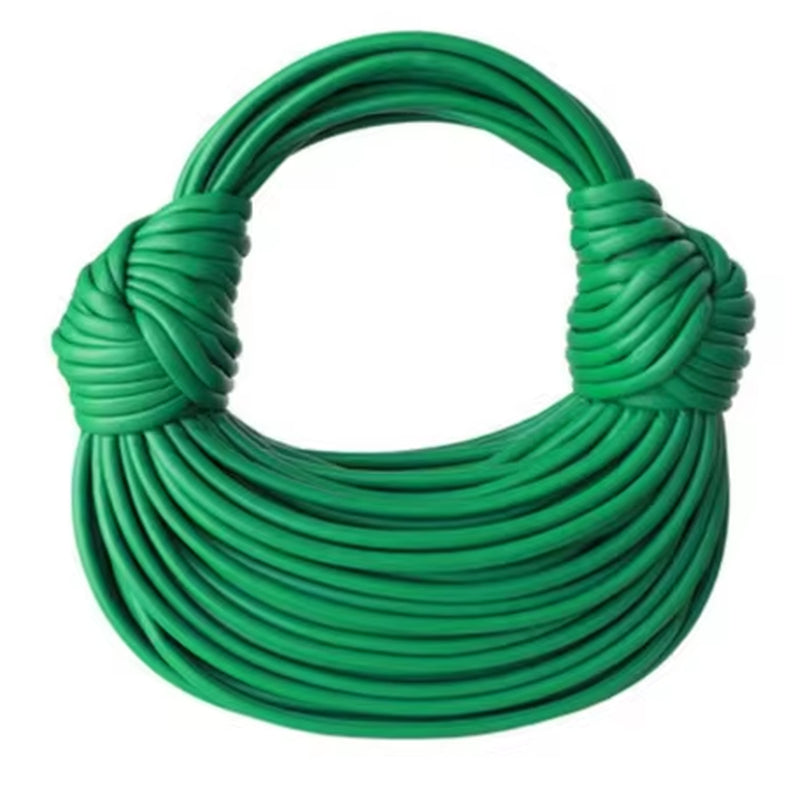 Green Luxury Handwoven Noodle Bags for Women - Designer Hobo Clutch