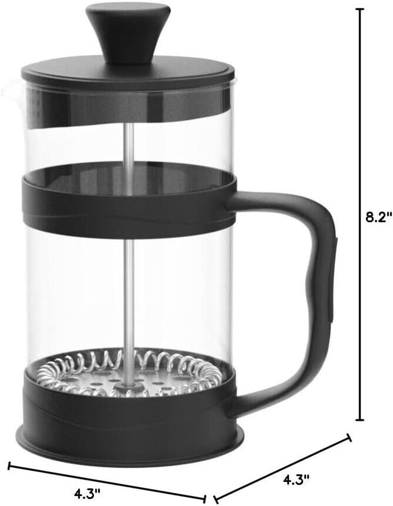 8.2 inches French Press Coffee Maker 34Oz Glass Portable Cold Brew Coffee Maker Tea Pot