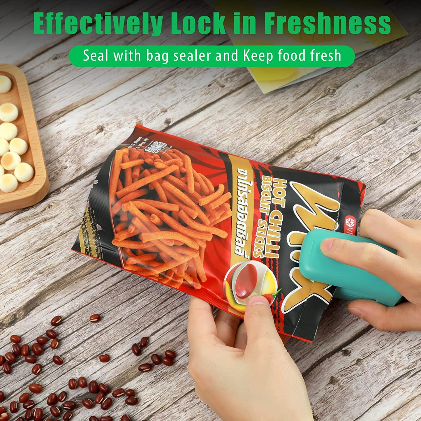 Effectively Lock in Freshness - Seal with Bag Sealer and Keep Food Fresh Portable