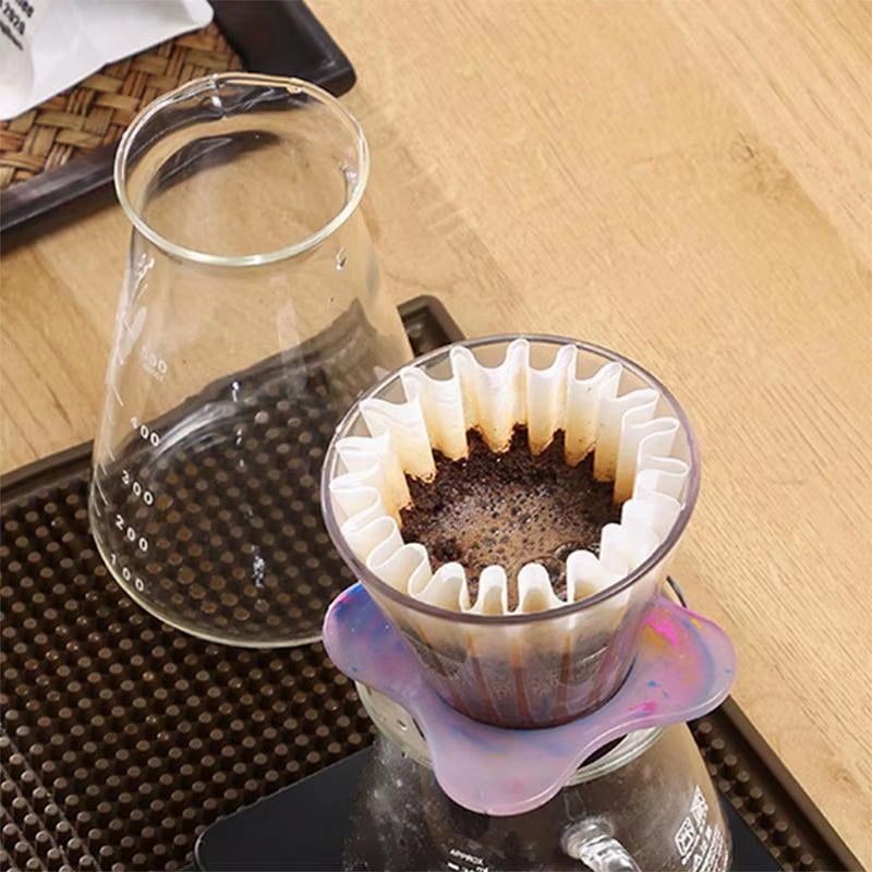 Ideal for Home Use 
Resin Rainbow Portable Coffee Maker Pour over Coffee Maker Coffee Dripper Brewer Glass Coffee Pot Decanter Home Coffee Filter