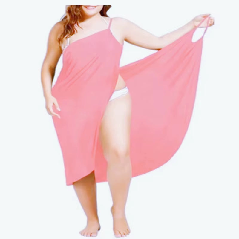 Pink Robe Femme Women’s Sling Beach Dress & Sarong Cover Up
The Pink Robe Femme Dress Is A Stylish Summer Must-Have, Designed To Be Worn As A Sling Beach Dress Or Sarong Cover Up. Made From Lightweight, Breathable Fabric With A Graceful Backless Cross Design, It Offers A Flattering Fit For Every Woman. Perfect For Beach Vacations, Pool Parties, And Resort Wear, Blending Comfort With Feminine Elegance.