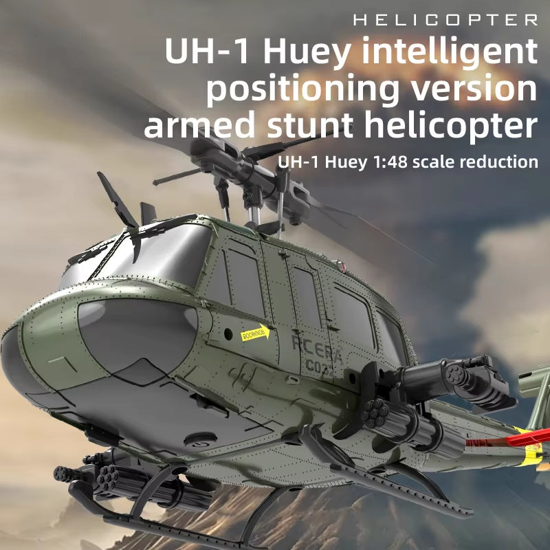 C032 Uh-1 Huey 3D Aileron Stunt Helicopter - Electric Remote-Controlled Model Toy