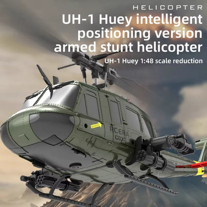 C032 Uh-1 Huey 3D Aileron Stunt Helicopter - Electric Remote-Controlled Model Toy