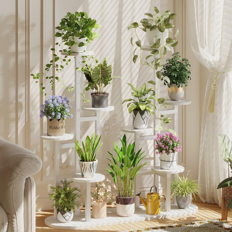 Elevate Your Greenery: Multi-Layer 11 Pot Indoor Plant Stand - Perfect for Garden, Balcony & Living Room!