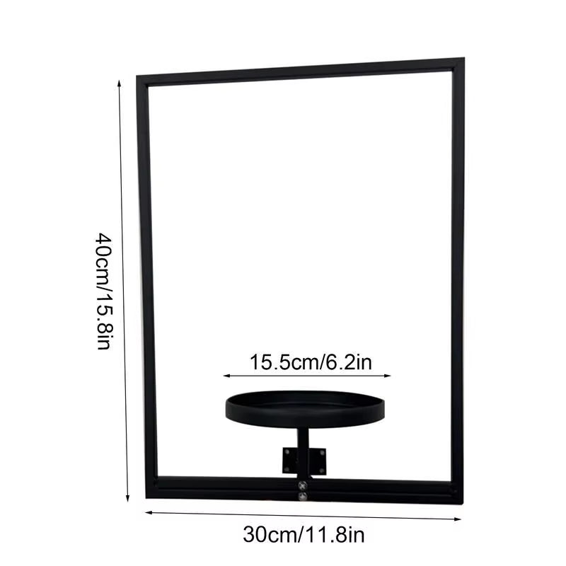 15.8 Inches Stylish Wall-Mounted Metal Photo Frame Planter for Succulents - Perfect Home Decor Display!