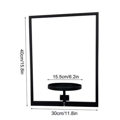 15.8 Inches Stylish Wall-Mounted Metal Photo Frame Planter for Succulents - Perfect Home Decor Display!
