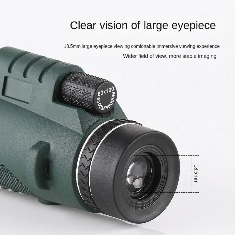 Clear Vision of Large Eyepiece - Wider Field of View , More Stable Imaging 
40X60 HD Waterproof Mini Telescope Monocular with Smartphone Zoom - Perfect for Hunting and Camping!