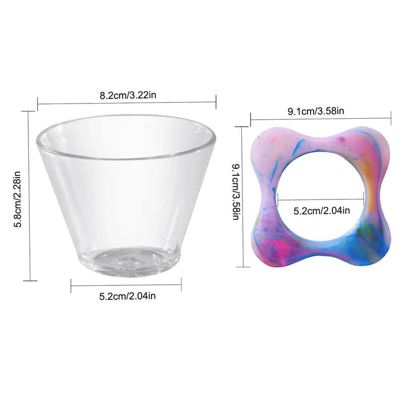 2.28" Resin Rainbow Portable Coffee Maker Pour over Coffee Maker Coffee Dripper Brewer Glass Coffee Pot Decanter Home Coffee Filter