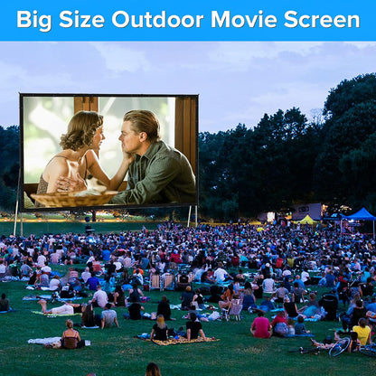 Outdoor Movie 200 Inch Projector Screen with Stand, Suitable for Outdoor Events and Picnic.