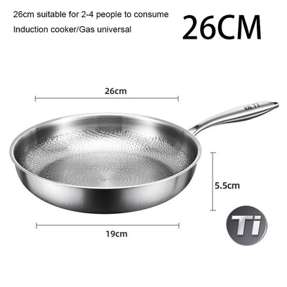 Premium German Titanium Non-Stick Frying Pan - Uncoated Fish Scale Design in 26/28/30Cm Sizes