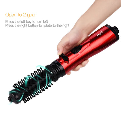 Buttons to navigate rotation - 2-in-1 Hot Air Spin Brush - Ionic Hair Dryer & Volumizer for Curling and Straightening
