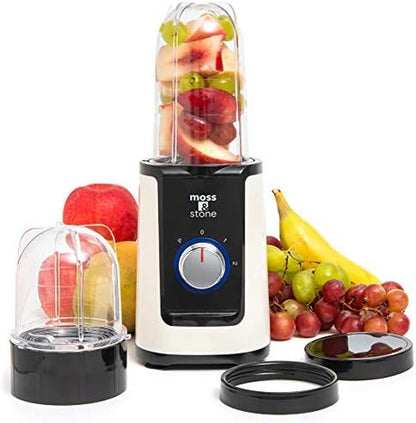 2 in 1 Personal Mini Blender with Additional Blender Cups, Amazing Bullet Blenders for Making Smoothie, White & Black Juice & Smoothie Maker