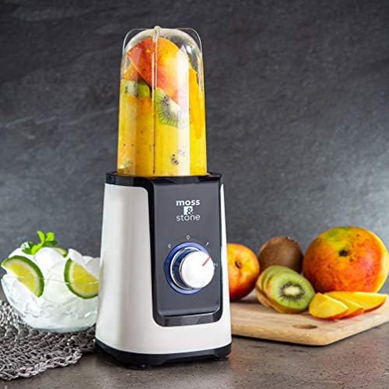 Portable Smoothie 2 in 1 Personal Mini Blender with Additional Blender Cups, Amazing Bullet Blenders for Making Smoothie, White & Black Juice & Smoothie Maker with Cups