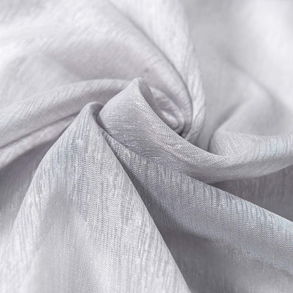 Shiny 2 Panel Sets Silver Sheer Curtains with Grommet for Living Room Luxury Elegant Light Greyish Silver Curtains for Bedroom Party Backdrop 52 X 84 Inch Length