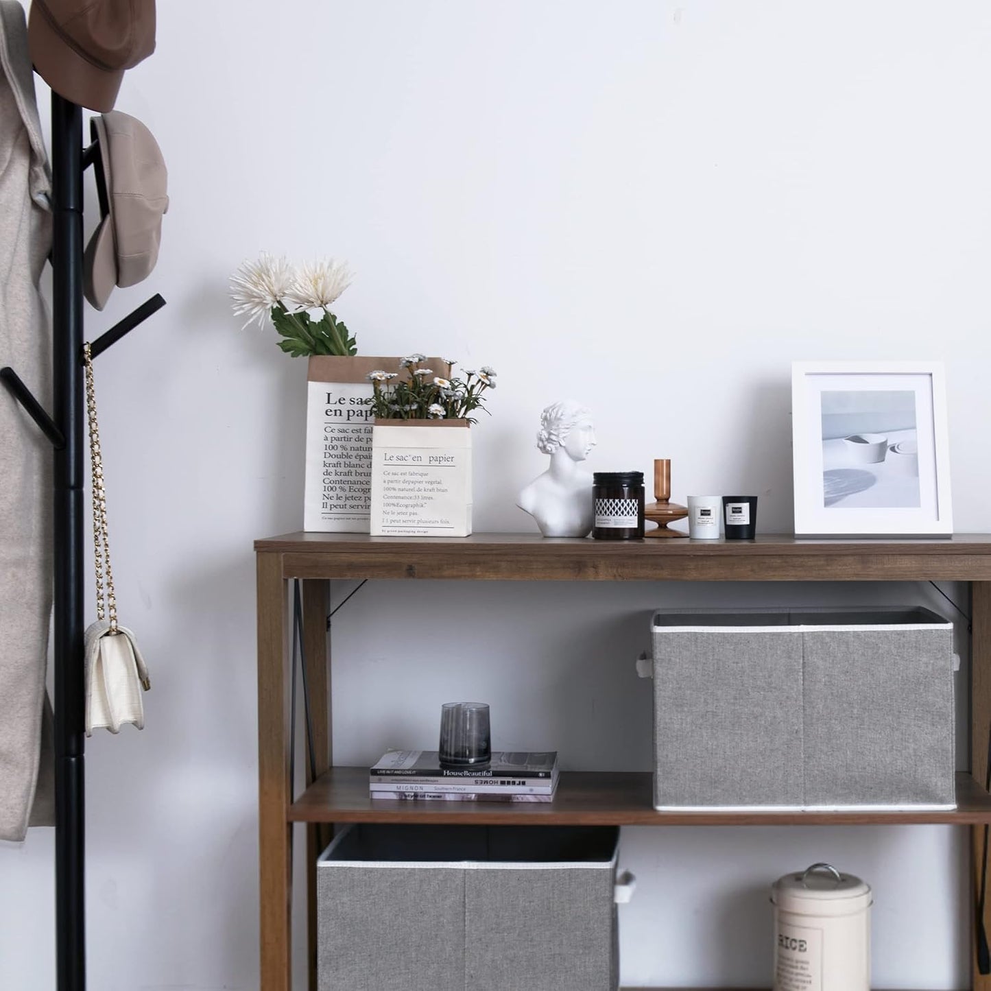 Multiuse - In Different Spaces
32L Closet Storage Baskets for Shelves, Jumbo Closet Organizers with Handles, Foldable Closet Baskets for Linen Closet, 3-Pack, Gray