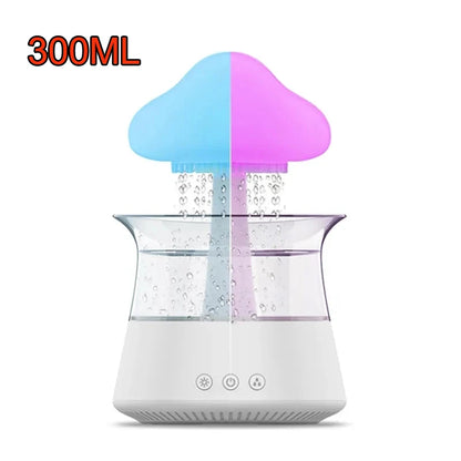 Colorful Mushroom Rain Cloud Humidifier & Aromatherapy LED Lamp - Transform Your Space into a Relaxing Rain Forest Oasis