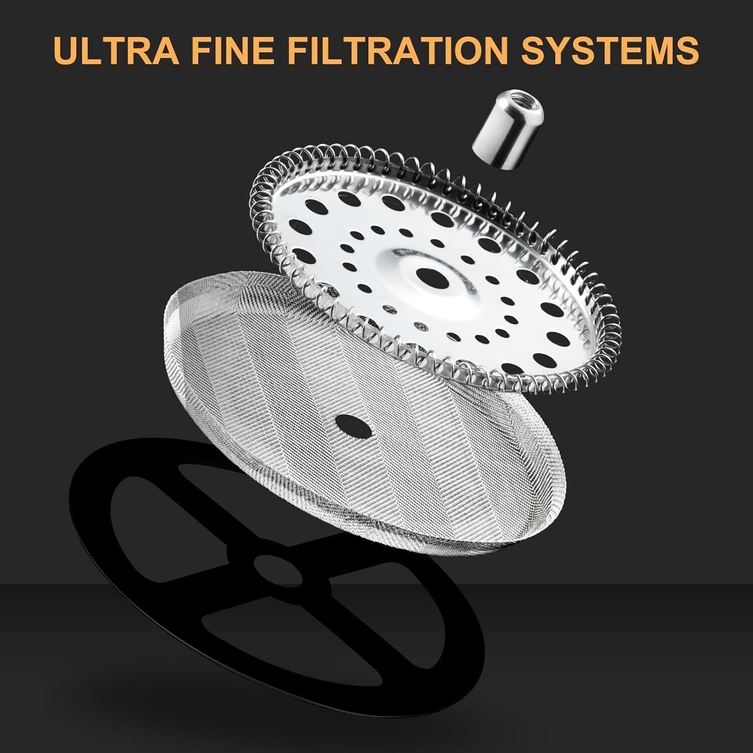 Ultra Fine Filtration Systems
French Press Coffee Maker 34Oz Glass Portable Cold Brew Coffee Maker Tea Pot