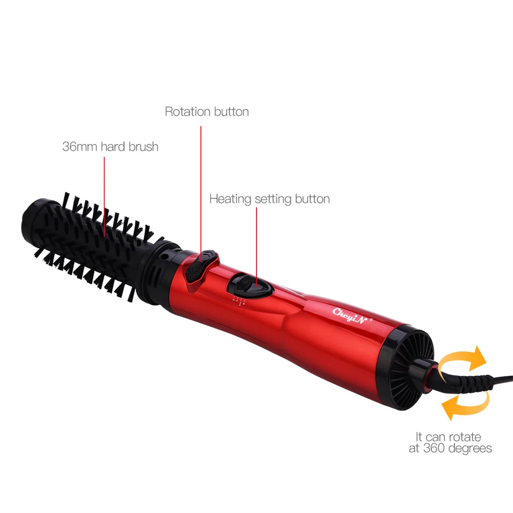 36mm 2-in-1 Hot Air Spin Brush - Ionic Hair Dryer & Volumizer for Curling and Straightening