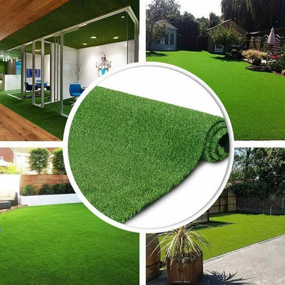 Lush Green Artificial Turf Carpet for Indoor & Outdoor Decor - Mildewproof & Washable Garden Solution