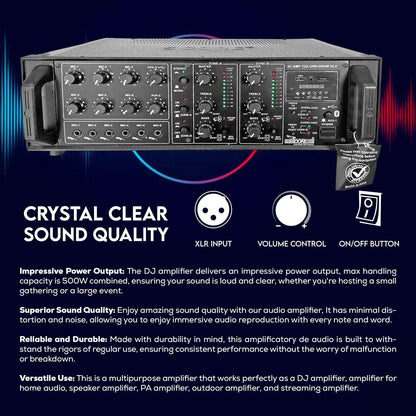 Crystal Clear Sound Quality 5 Core 4000W PA System Outdoor Indoor Commercial Industrial Grade Paging Kit W/ 32 Wall Speakers