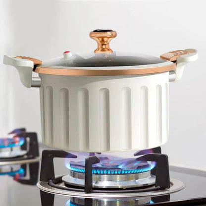 8L Korean Enamel Micro Pressure Pot - Non-Stick Multifunctional Soup & Stew Maker with Double Ear Design
