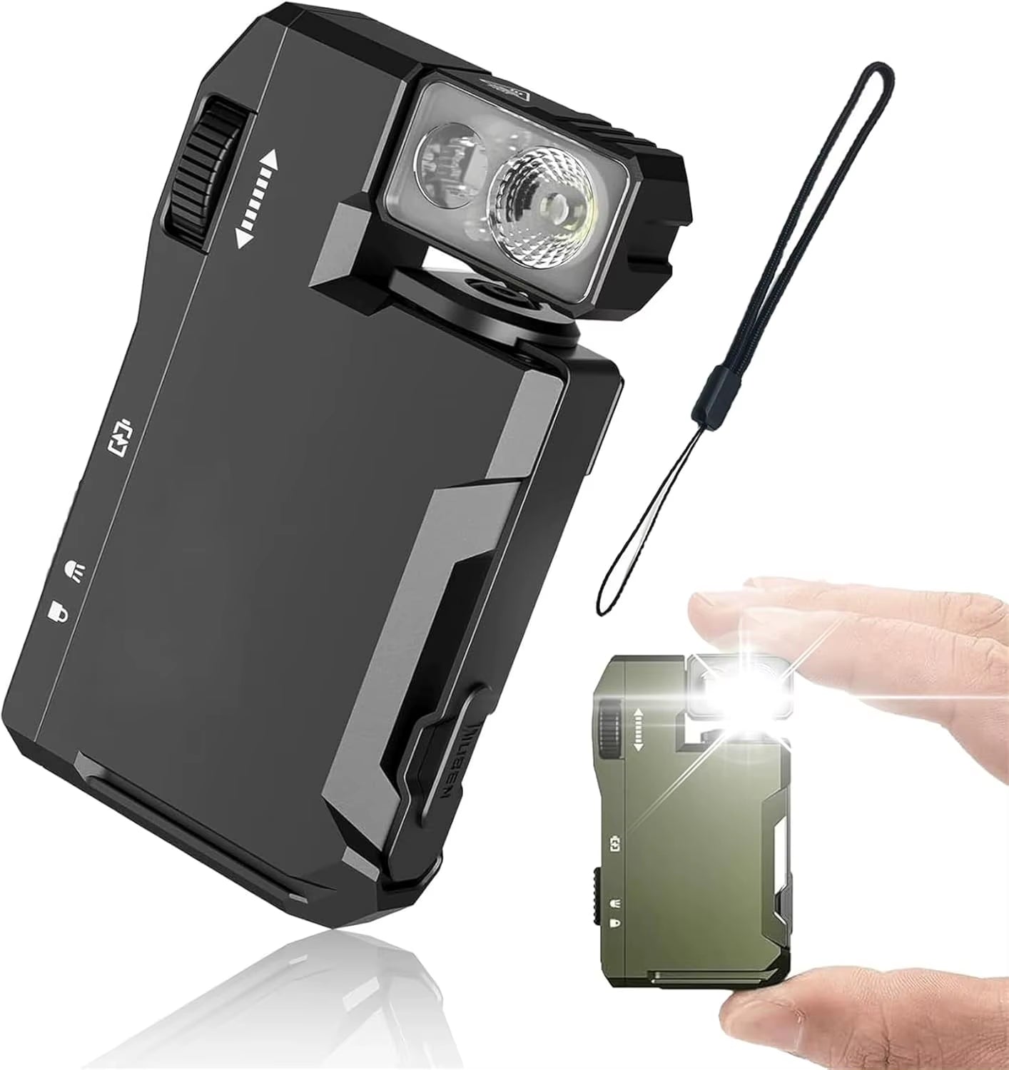 G5 Mini Rechargeable EDC Flashlight - 400 Lumens Dual Light Sources with RGB, Perfect for Hiking and Everyday Carry