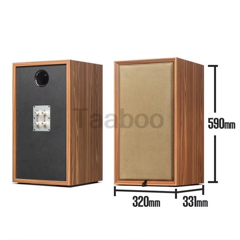 590 mm 8-Inch Handmade Wooden Three-Way Labyrinth Bookshelf Speaker Box - DIY HiFi Audio Passive Speaker for Home Use