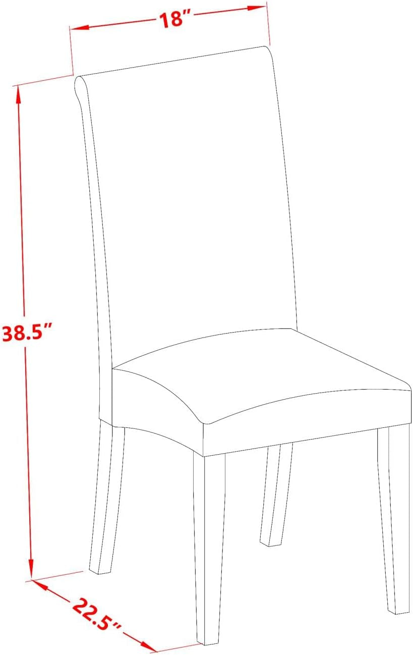 38.5 Inches Long Chair and 18 Inches Wide 
