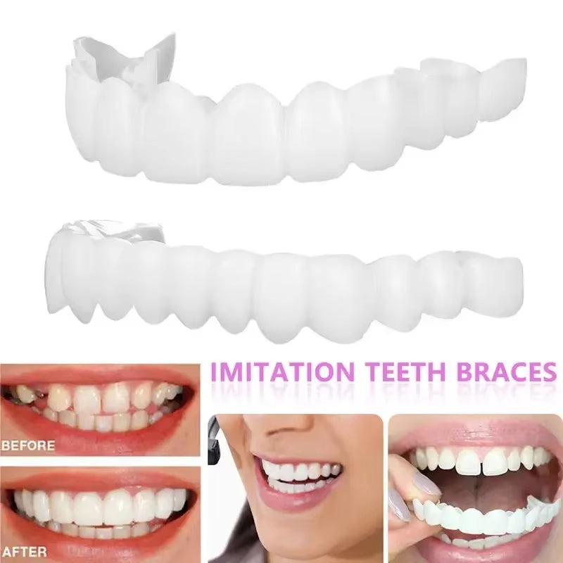 Transform Your Smile with Comfort Fit Flex Veneers - Perfect Bright Fake Teeth Cover for a Radiant White Smile!