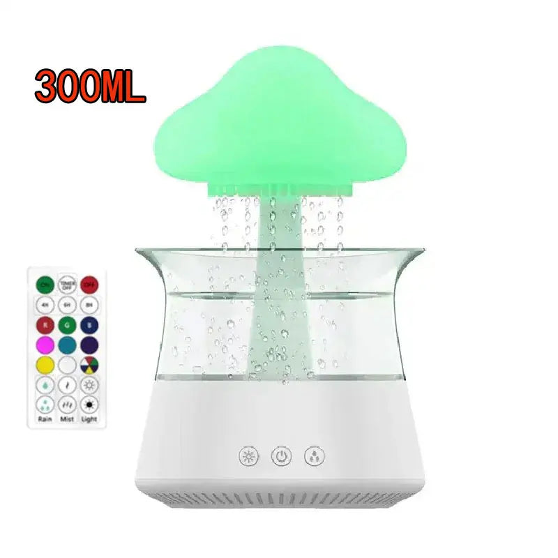 Colorful Mushroom Rain Cloud Humidifier & Aromatherapy LED Lamp - Transform Your Space into a Relaxing Rain Forest Oasis