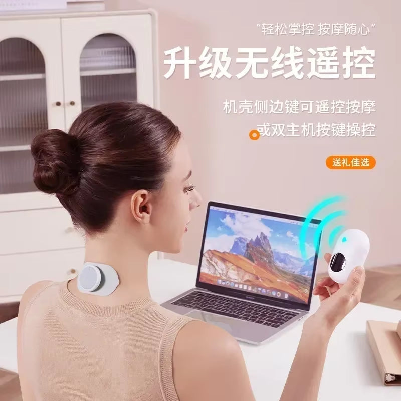 Portable Mini Pulse Massager - Intelligent Charging Massage Patch for Neck, Legs, Waist & Arms