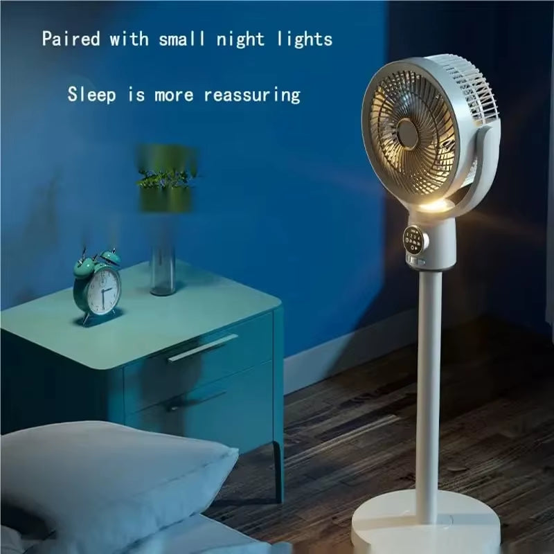 Powerful Remote-Controlled Electric Stand Fan - Turbo Cooling Circulator with Timer and Oscillation for Ultimate Home Comfort