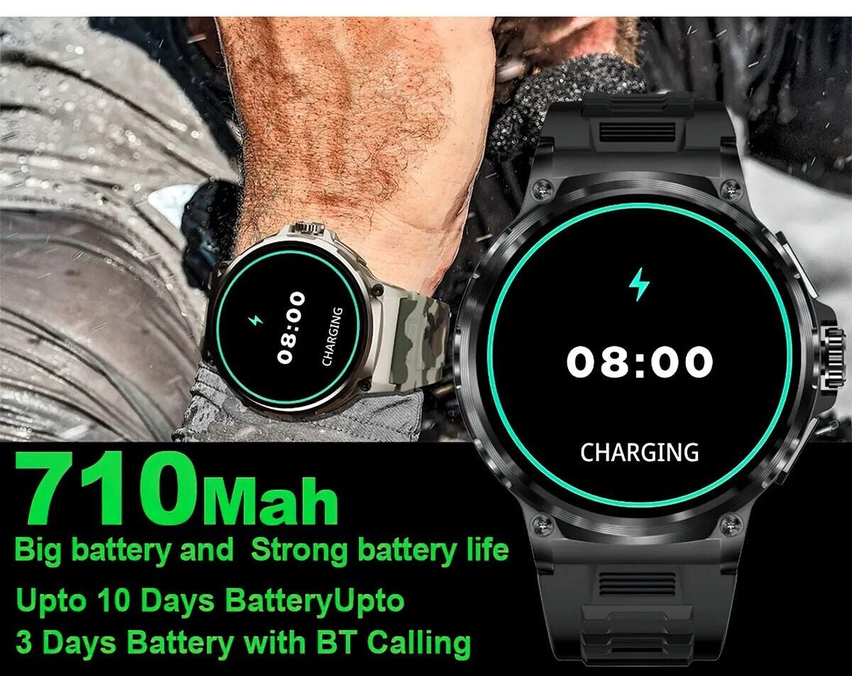 710Mah Big and Strong Battery 1.85" Ultra HD Smartwatch GPS Bluetooth Call Health Monitoring Watch Gym Gift, Up to 10 Days Battery and Up to 3 Days Battery with BT Calling