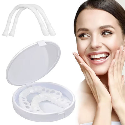 Transform Your Smile with Comfort Fit Flex Veneers - Perfect Bright Fake Teeth Cover for a Radiant White Smile!
