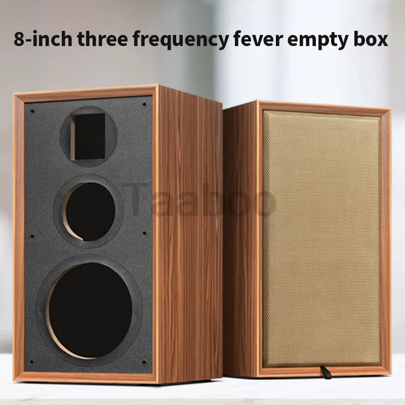 8-Inch Handmade Wooden Three Frequency Fever Empty Box 