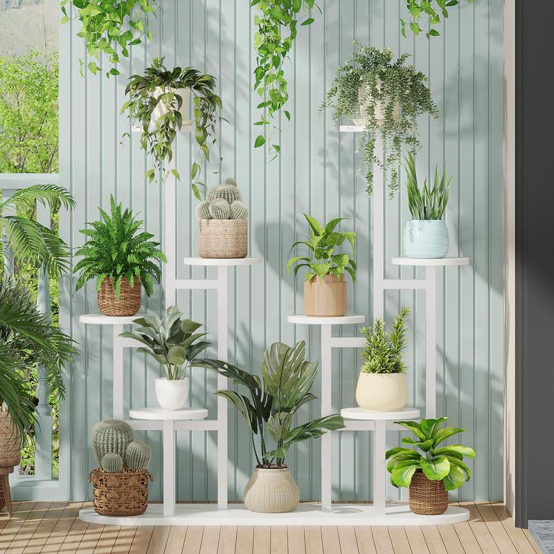 Elevate Your Greenery: Multi-Layer 11 Pot Indoor Plant Stand - Perfect for Garden, Balcony & Living Room!