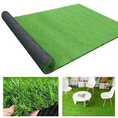 Lush Green Artificial Turf Carpet for Indoor & Outdoor Decor - Mildewproof & Washable Garden Solution