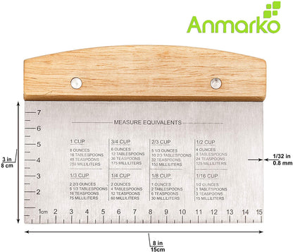 8" Stainless Steel Metal Spatula Set - Teppaniyaki Spatulas - Griddle Scraper Flat Spatula Pancake Flipper Hamburger Turner - Metal Utensil Great for BBQ Grill Flat Top Cast Iron Griddle Accessories