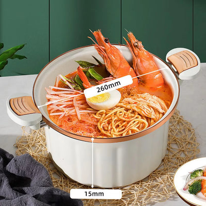 260mm 8L Korean Enamel Micro Pressure Pot - Non-Stick Multifunctional Soup & Stew Maker with Double Ear Design