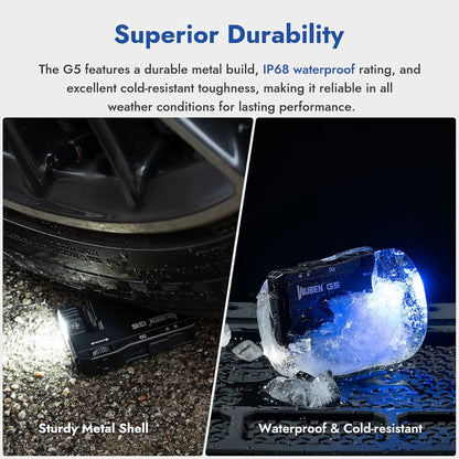 G5 Mini Rechargeable EDC Flashlight - 400 Lumens Dual Light Sources with RGB, Perfect for Hiking and Everyday Carry