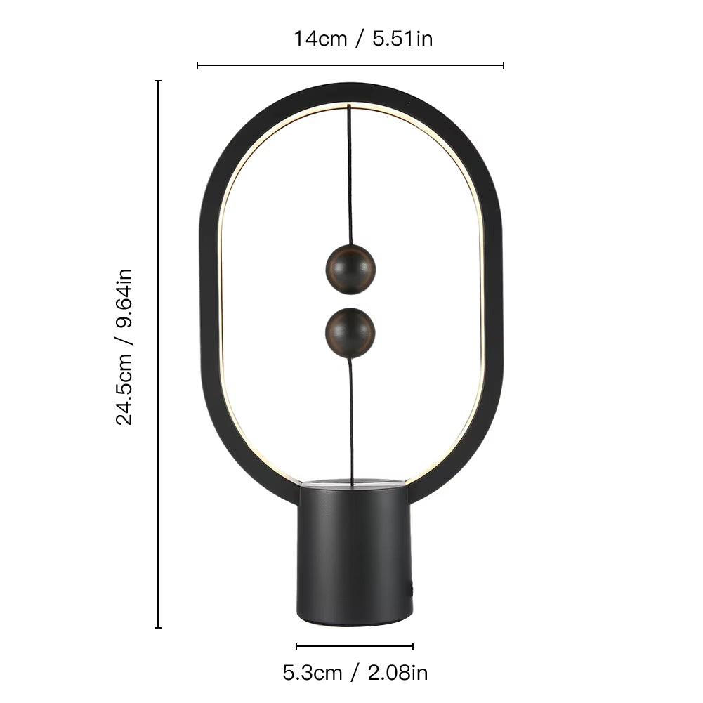 9.64 Inches LED Mini Balance Table Lamp - USB Night Light for Bedroom Decor