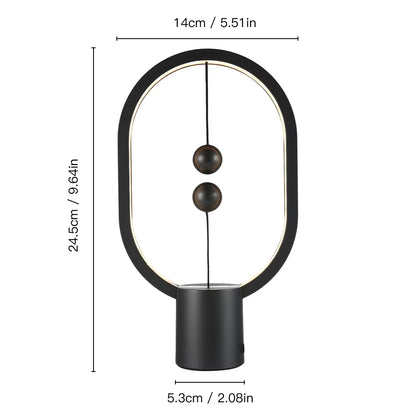 9.64 Inches LED Mini Balance Table Lamp - USB Night Light for Bedroom Decor