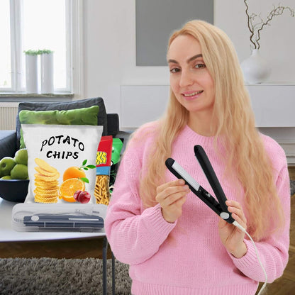 Bag Sealer,Chip Bag Sealer,Heat Sealer,Bag Sealer Heat Seal, Handheld Bag Sealer for Food Storage,Portable Sealer Machine for Plastic Bags,Snack Bags,Vacuum Food Bag (Dark Black), Automatic.