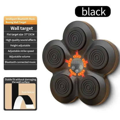 Black Height Adjustable Revolutionary Smart Boxing Trainer Target  - Home Fitness & Response Training for All Ages