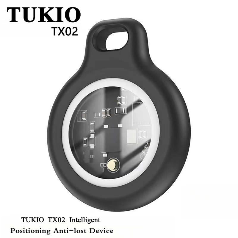 Black Tukio GPS Tracker for Cars & Pets - Mini, Weatherproof, Anti-Lost Device with Apple Find My Compatibility - IP67 Waterproof & Replaceable Battery! Summer Deals!