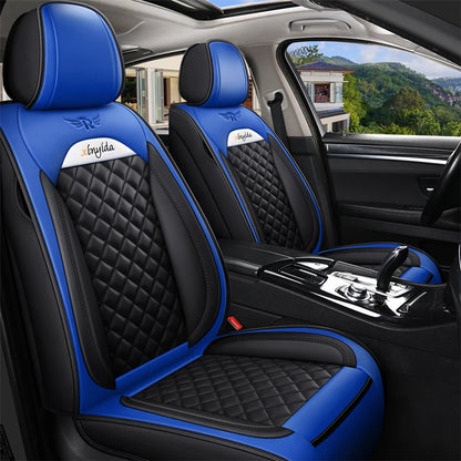 Blue Premium Leather Car Seat Cover Sets for Renault Models - Enhance Your Megane, Duster, Captur, Clio, Laguna, Kadjar, Scenic, Koleos, and Fluence Interiors!