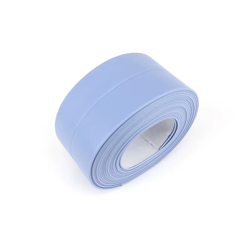 Blue Waterproof Self-Adhesive Bathroom Sealing Tape - Oil-Proof Kitchen Sink Caulk Strip for Shower & Toilet Corners