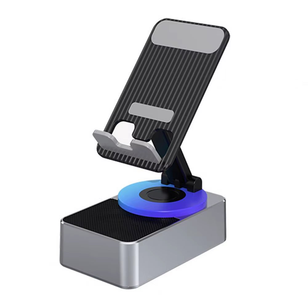 Bluetooth Speaker Phone Holder - Adjustable Rotating Stand with Wireless Audio for Ultimate Convenience