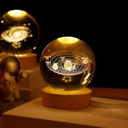 3D Solar System Nightlight – Crystal Glass Ball LED Lamp | Unique Gift
Bring The Wonders Of The Universe Into Your Home With This 3D Solar System Nightlight. Expertly Crafted From Premium Crystal Glass, This LED Lamp Beautifully Displays The Planets And Stars, Creating A Calming, Ambient Glow That Enhances Any Bedroom, Living Room, Or Office.

Perfect For Astronomy Lovers, Kids, And Adults Alike, This Elegant Nightlight Makes A Thoughtful And Unique Gift For Holidays, Birthdays, Anniversaries.