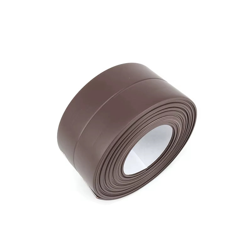 Deep Brown Waterproof Self-Adhesive Bathroom Sealing Tape - Oil-Proof Kitchen Sink Caulk Strip for Shower & Toilet Corners